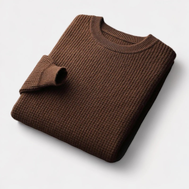 Spencer | Warmer und gesteppter Pullover aus Wolle-Kaffee-S-Becker Boutique