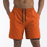 Swift | Leichte Laufshorts mit Handytasche-Orange-S-Becker Boutique