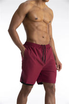 Swift | Leichte Laufshorts mit Handytasche-Weinrot-S-Becker Boutique