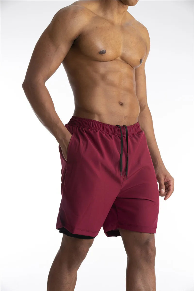 Swift | Leichte Laufshorts mit Handytasche-Weinrot-S-Becker Boutique