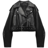 Women's Short Leather Jacket | Stylish