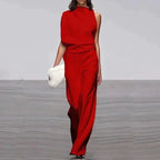 Talia | Sexy eleganter ärmelloser Jumpsuit asymmetrisch-Rot-S-Becker Boutique