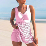 Tamar | Schlankmachendes gestepptes Tankini-Set-Hellrosa-S-Becker Boutique