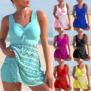 Tamar | Schlankmachendes gestepptes Tankini-Set-Becker Boutique