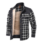 Tero | Holzfällerjacket für Männer-Schwarz-weiß-S-Becker Boutique