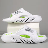 Thera | Massagesandalen für Männer-Weiß-Grün-38-Becker Boutique