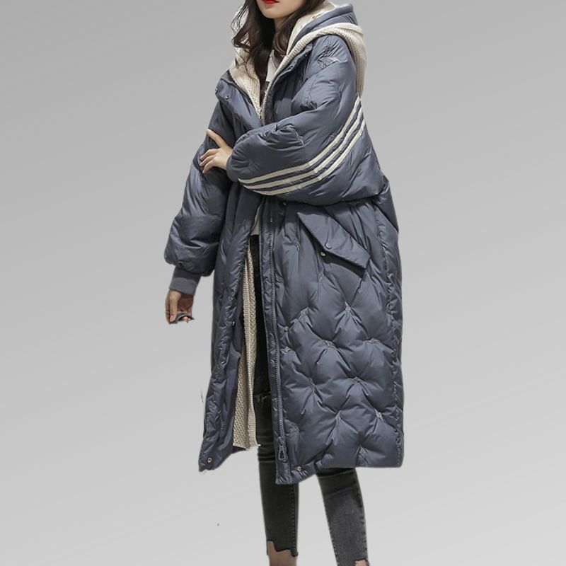 Tiril | Sportliche lang gefütterte Damenjacke-Blau-M-Becker Boutique