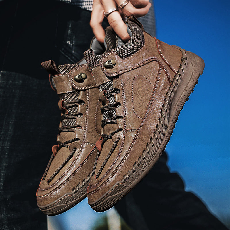 Titan | Wasserdichte Wander-Lederstiefel-Braun-38-Becker Boutique