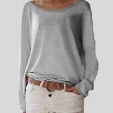 Francis | Women's Elegant Long-Sleeved Shirt with Round Neck