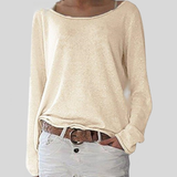 Francis | Women's Elegant Long-Sleeved Shirt with Round Neck