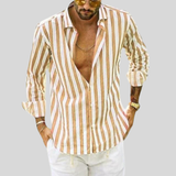 Lightweight and comfortable men's summer shirt with stripes