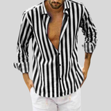 Lightweight and comfortable men's summer shirt with stripes
