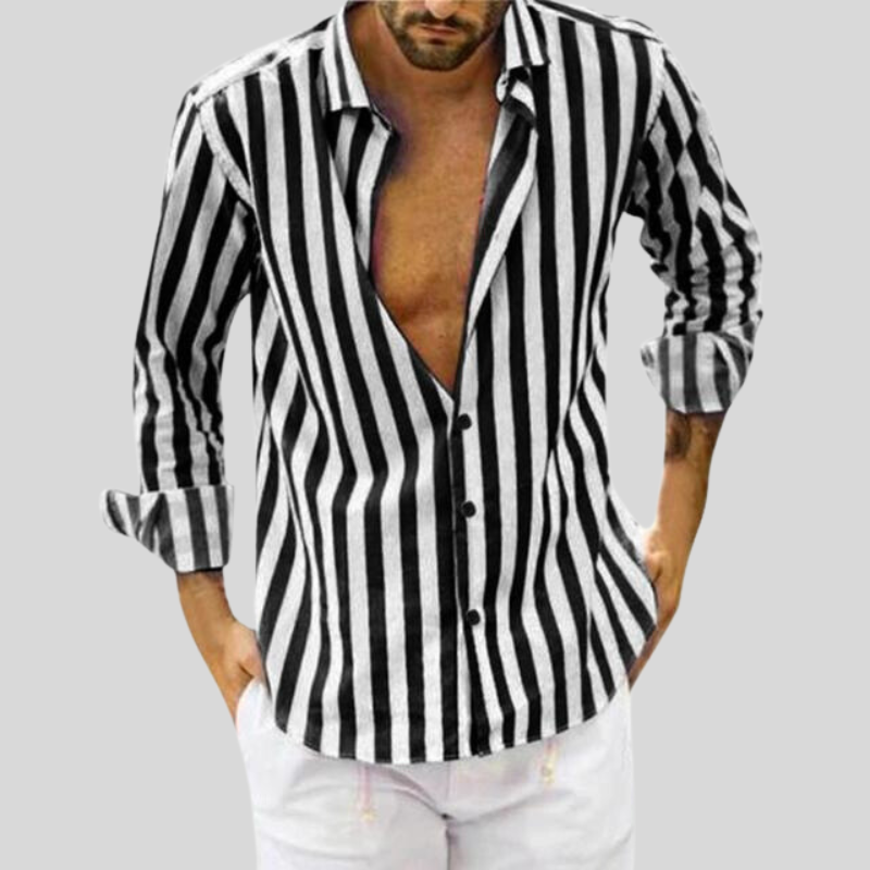 Leichte und bequeme Herren Sommerhemd mit Streifen