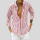 Lightweight and comfortable men's summer shirt with stripes