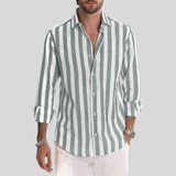 Lightweight and comfortable men's summer shirt with stripes