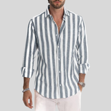 Lightweight and comfortable men's summer shirt with stripes