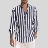 Lightweight and comfortable men's summer shirt with stripes