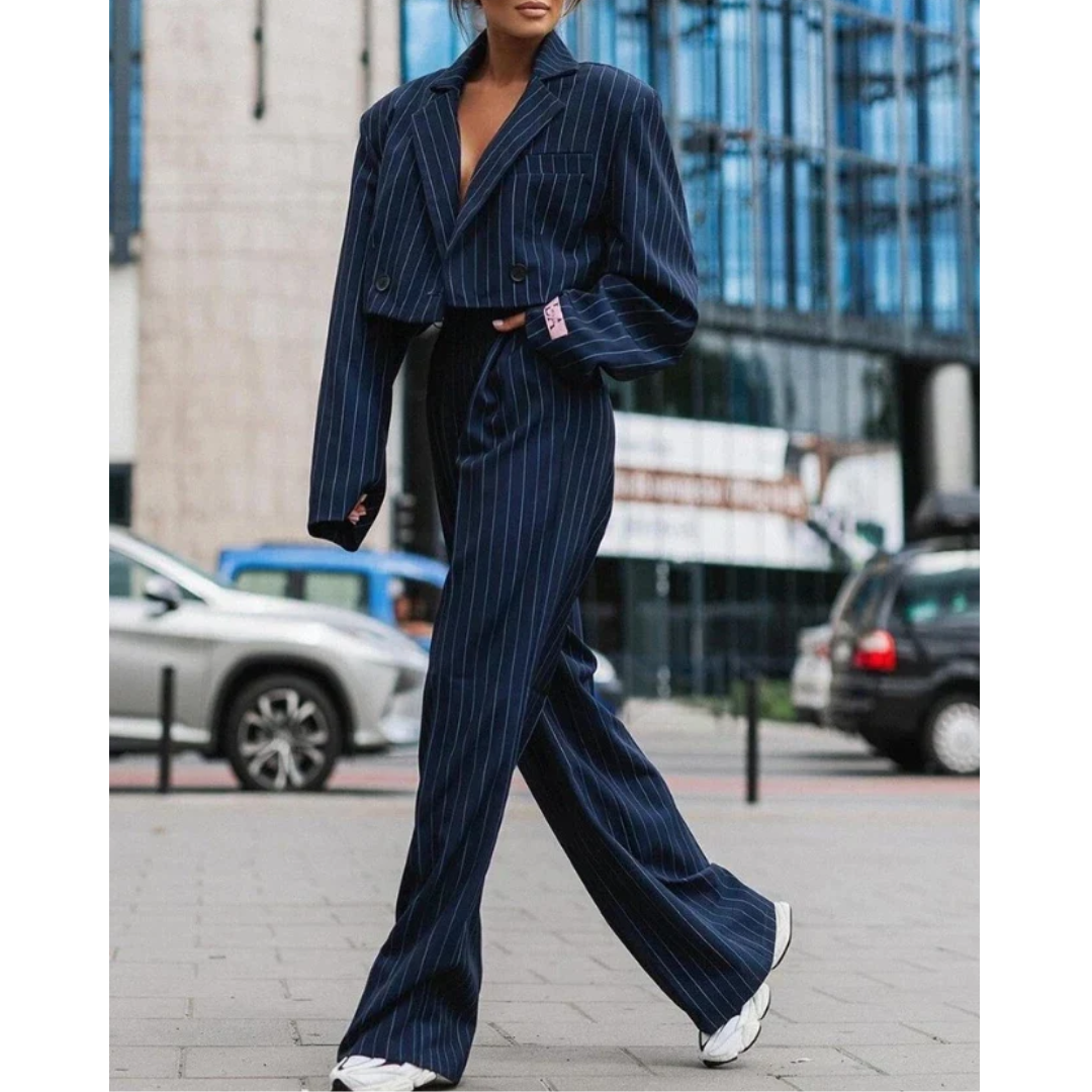 Women's Pantsuit | Striped & Business
