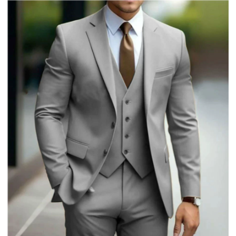 Suto | Herren Hochzeitgast Anzug Grau | 3-Teiliger