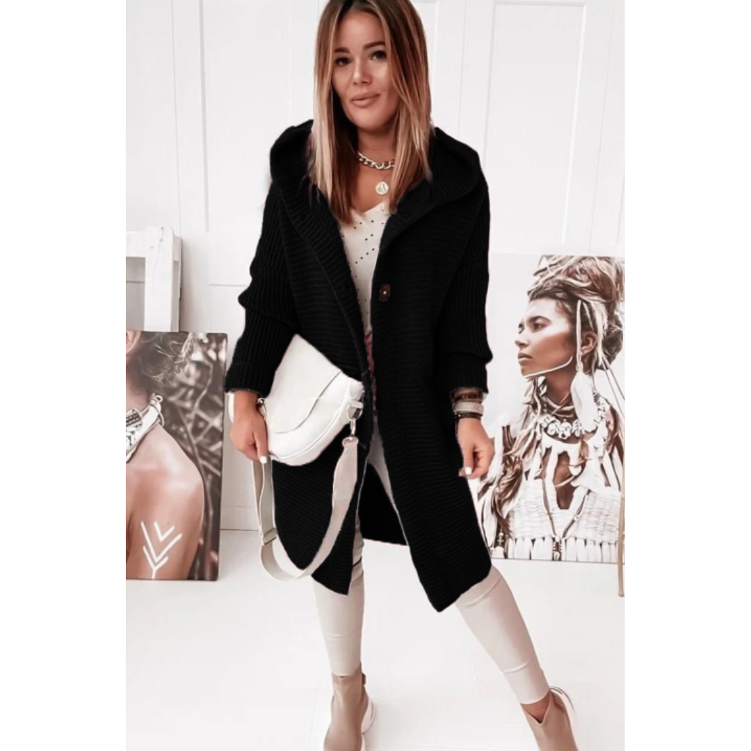 Gemütlich Cardigan für Damen | Mit Kapuze