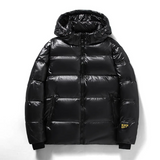 Men's Down Jacket Winter | Black with Hood