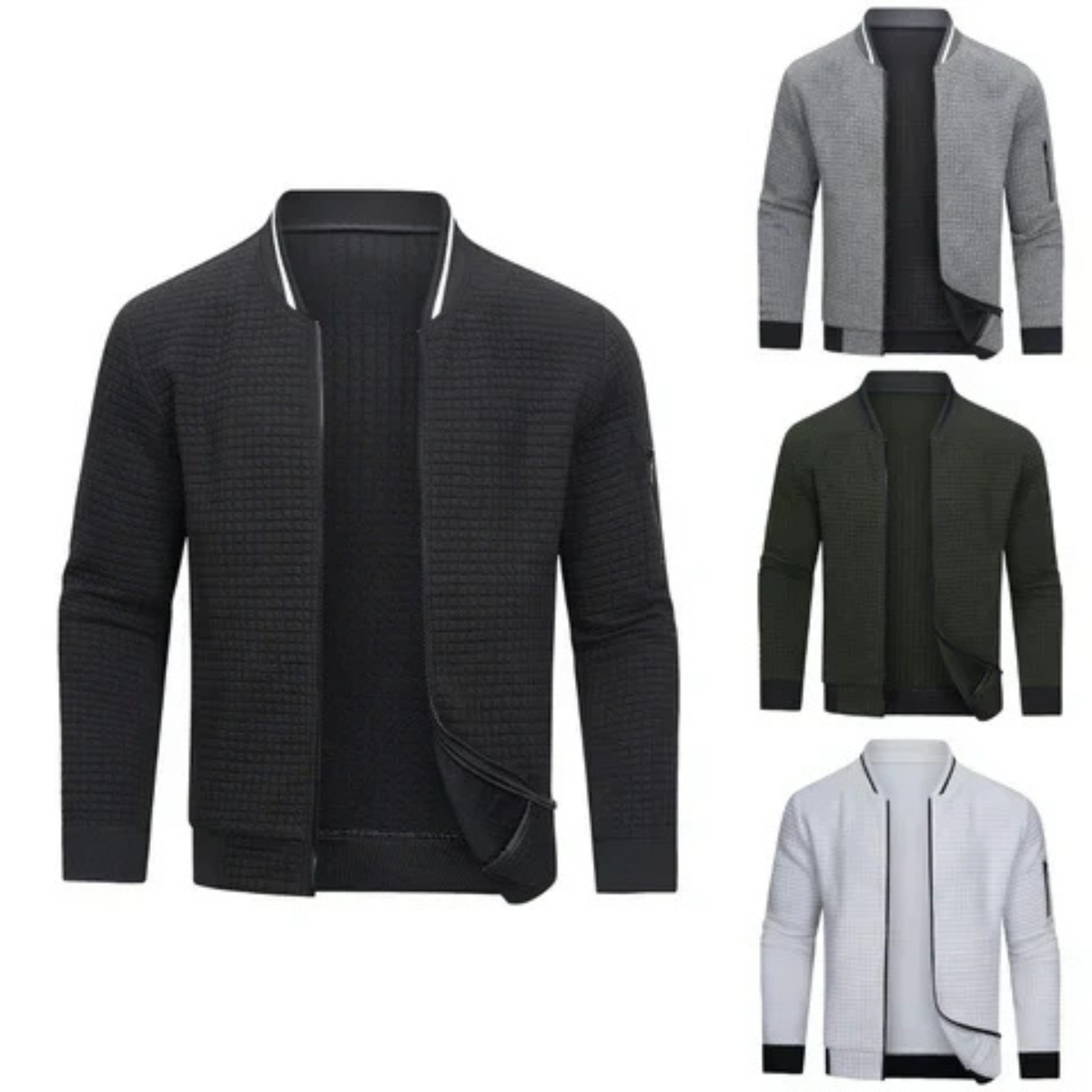 Herren Strickjacke mit Reißverschluss