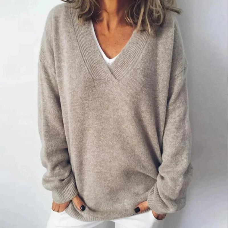 Damen Strickpullover | V-ausschnitt