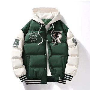 Viggo | Herren Sportliche Winterjacke mit Kapuze-Grün-M-Becker Boutique