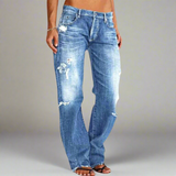 Viktoria | Locker sitzende Baggy Jeans für Frauen-Blau-S-Becker Boutique