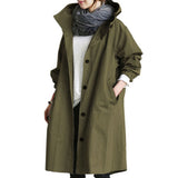 Women's Classic Trench Coat | Long & Water-Repellent