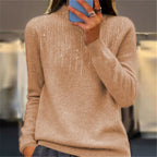 Damen Pullover | Halbrollkragen & Pailletten | Chic & Bequem