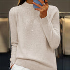 Damen Pullover | Halbrollkragen & Pailletten | Chic & Bequem