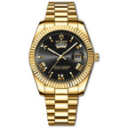 Zeitmeister | Herren Quarzuhr Kratzfest-Gold schwarz-Becker Boutique