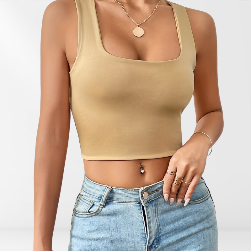 Zena | Danen White Crop Top | Tank top