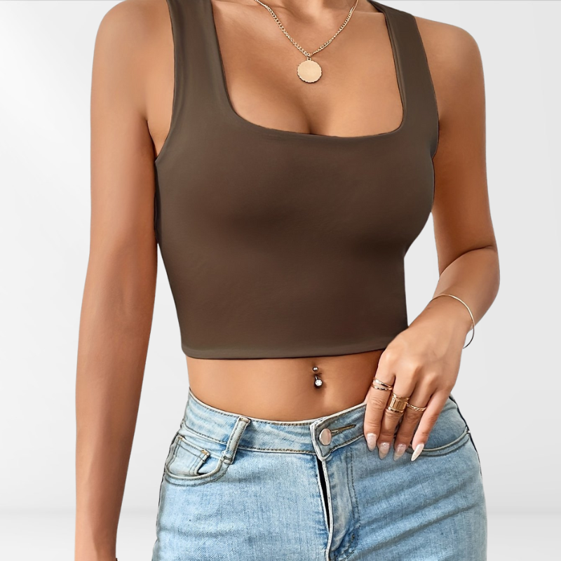 Zena | Danen White Crop Top | Tank top