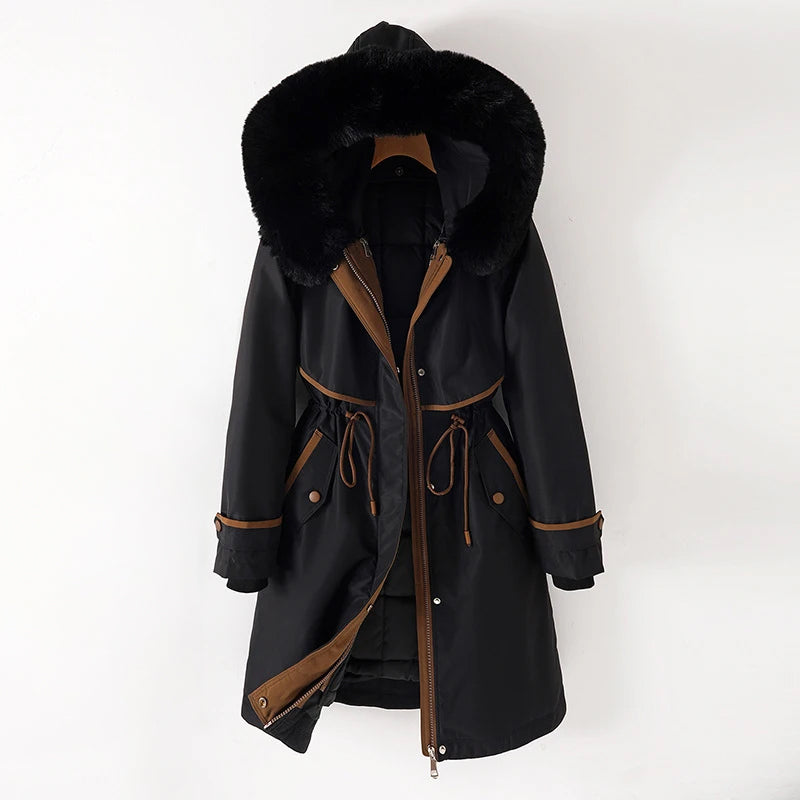 Steppjacke Damen Winter | Warm & Mit Großer Kapuze