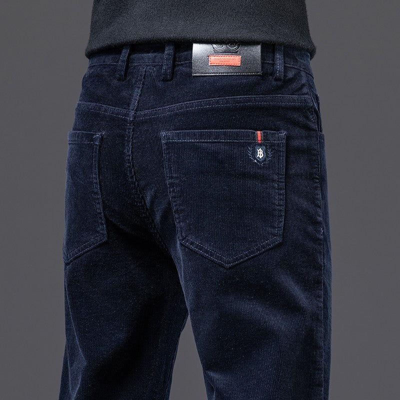 Herren Cordhose Strech | Schwarz | 5-Pocket