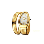 Luxury women's snake-design watch with wrap strap