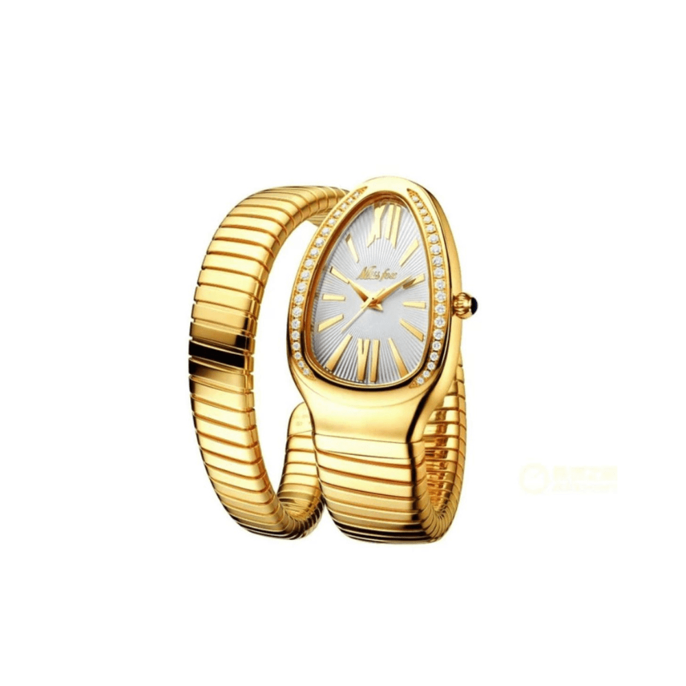 Luxe Damen Snake-Design Uhr mit Wickelarmband