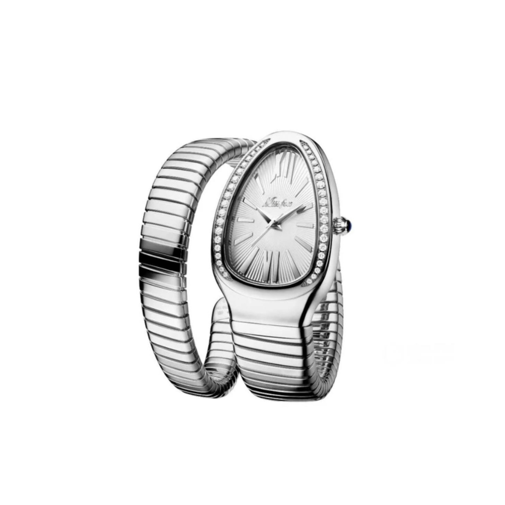 Luxe Damen Snake-Design Uhr mit Wickelarmband