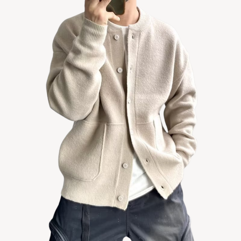Herren Cardigan | Wolle & Mit Knöpfen