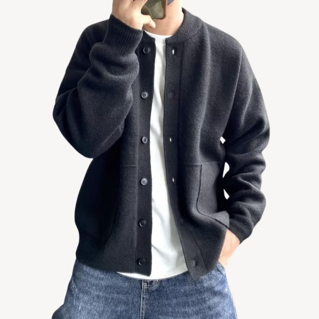 Herren Cardigan | Wolle & Mit Knöpfen