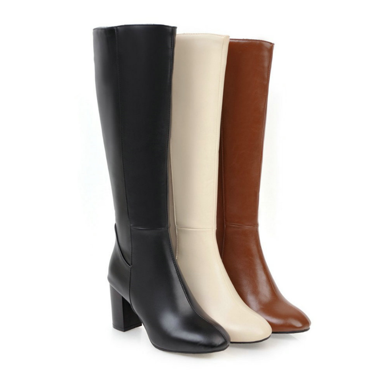 Damen Kniehohe Stiefel | Reissverschluss