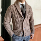 Herren Strickjacke | Warm & Zopfmuster