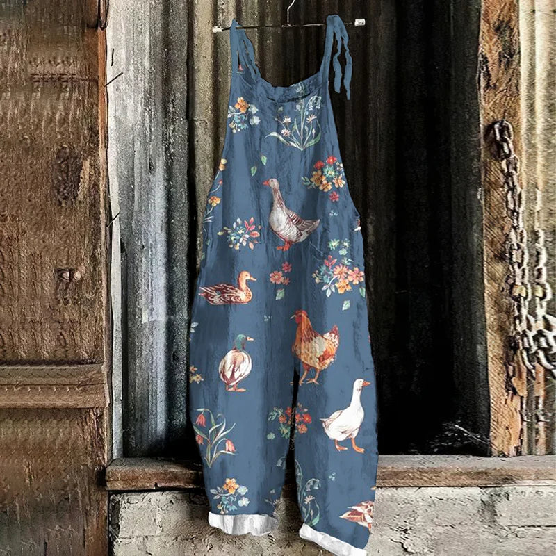 Zelina | Damen Baggy Jumpsuit | Sommer ärmellos