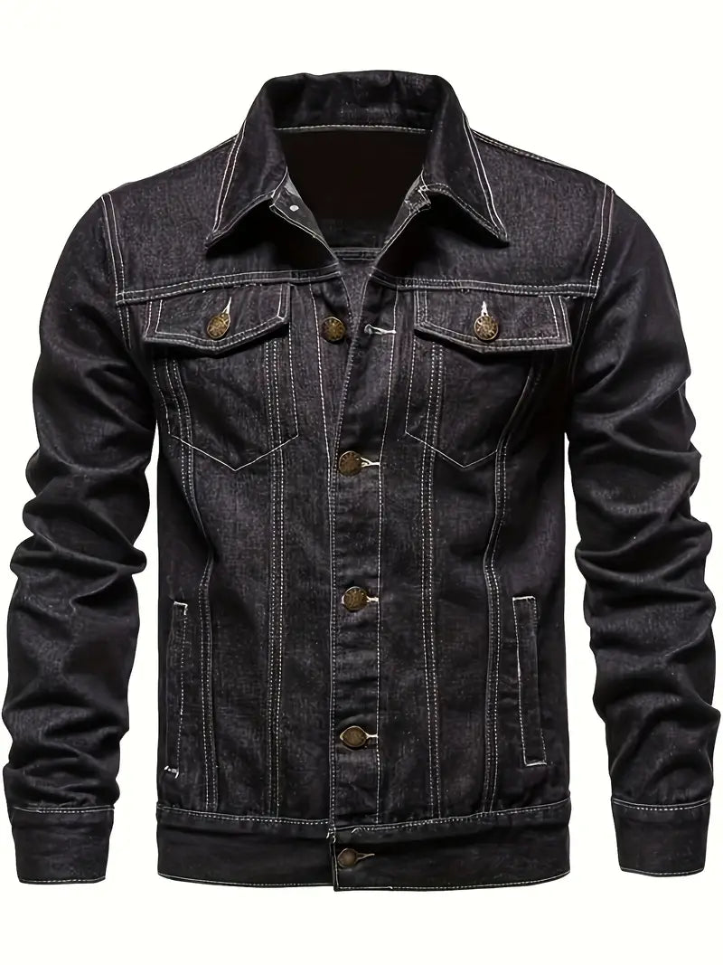 Woody | Herren Retro-Denimjacke-Schwarz-M-Becker Boutique