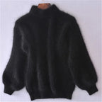 Damen Strickpullover | Kashmir Gefühl & Hoher Kragen