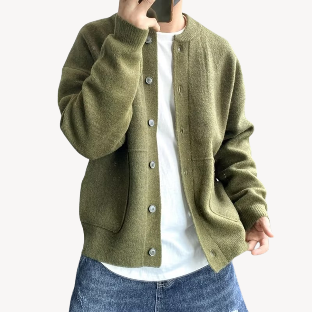 Herren Cardigan | Wolle & Mit Knöpfen