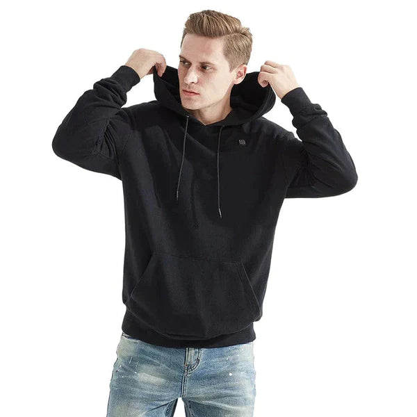 SmartHoodie | Beheizter Unisex-Kapuzenpullover in Schwarz