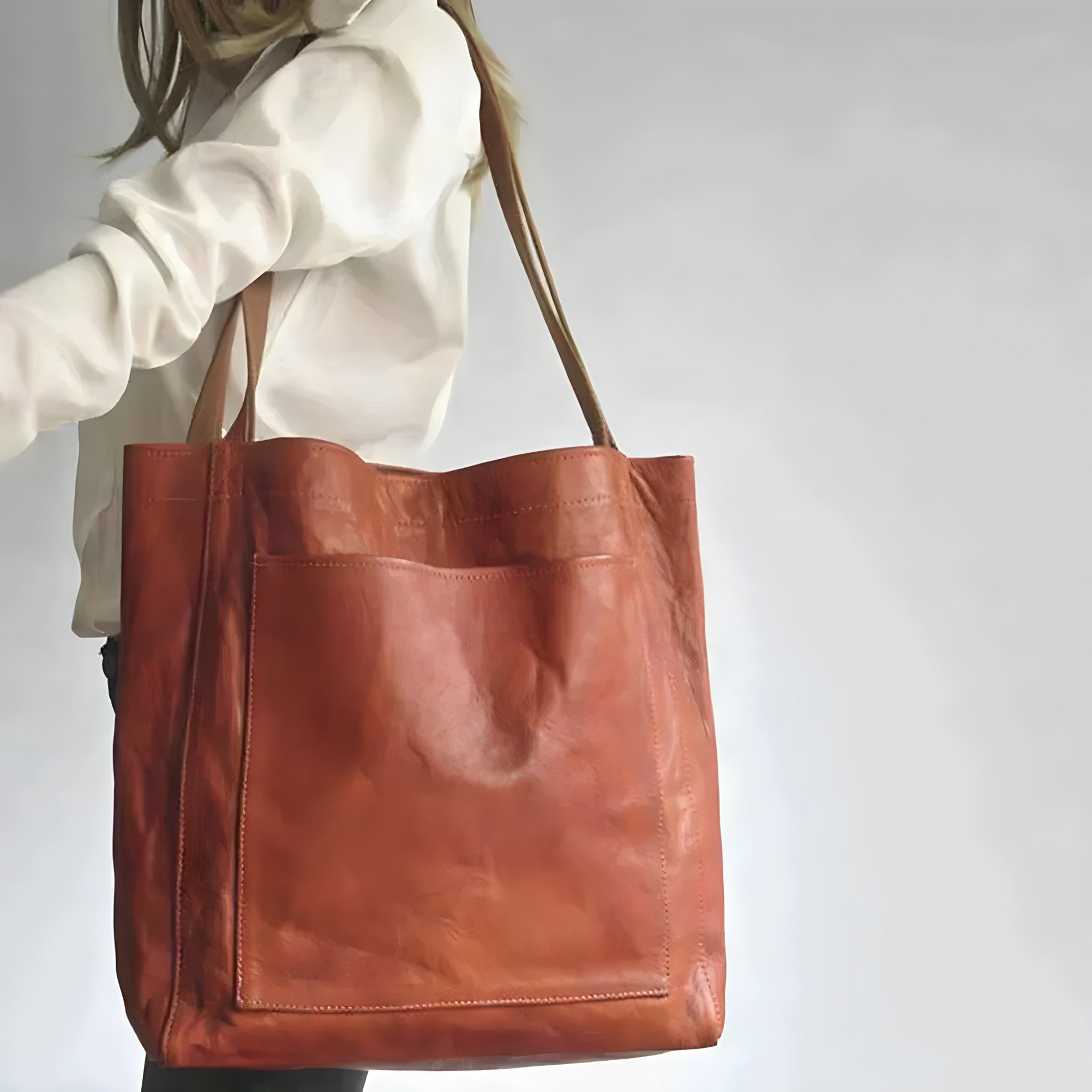 Fiona | Große Handtasche aus luxuriösem Vega-Leder mit viel Platz